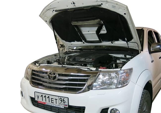 Støddæmper til motorhjelm på Toyota Hilux alle modeller årgang 2005-2015