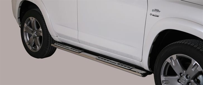 Side bars fra Mach i rustfri stål - Fås i sort og blank til Toyota Rav4 årg. 09-10