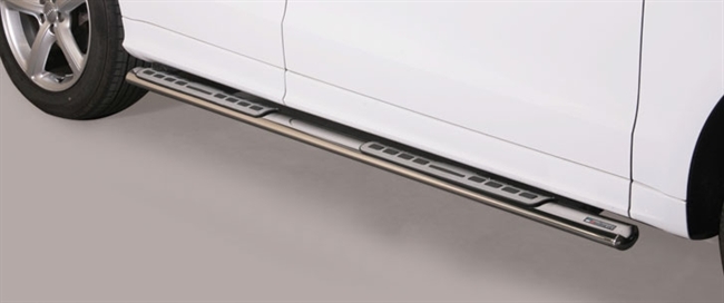 Side Bars med trin i rustfri stål - Fås i sort og blank til Audi Q7