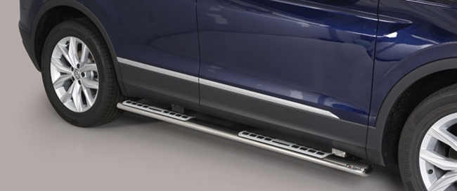 Side bars fra Mach i rustfri stål - Fås i sort og blank til VW Touareg årg.  02+