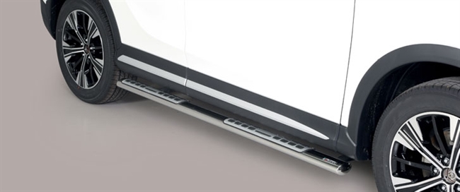 Side bars med trin fra Mach i rustfri stål - Fås i sort og blank til Mitsubishi Eclipse Cross årg. 18+