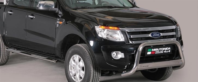 A-bar City med logo - EU godkendt - Fås i sort og blank - i rustfri stål til Ford Ranger årg. 2012-