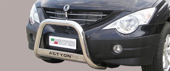 A-bar City - EU godkendt - Fås i sort og blank - i rustfri stål med logo til SsangYong Actyon årg. 06+