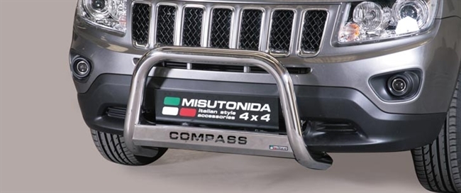 A-bar City - EU godkendt - Fås i sort og blank - i rustfri stål med logo til Jeep Compass årg. 11-16