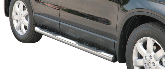 Side bars med trin fra Mach i rustfri stål - Fås i sort og blank til Honda CR-V årg. 07-10