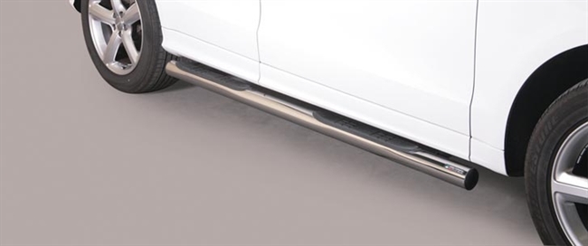 Side bars med trin i rustfri stål - Fås i sort og blank til Audi Q5