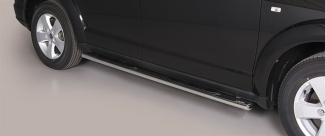 Side bars med trin fra Mach i rustfri stål - Fås i sort og blank til Fiat Freemont