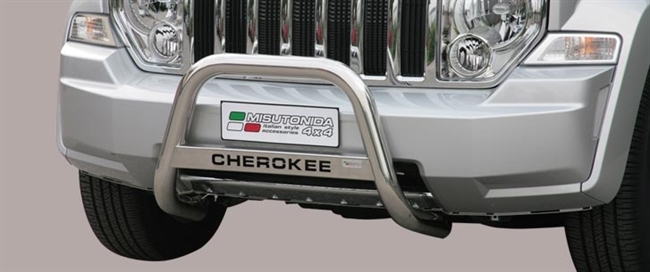 A-bar City i rustfri stål med logo - Fås i sort og blank - til Jeep Cherokee årg. 08-13