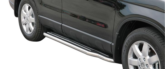 Trinbrædder i rustfri stål - Fås i sort og blank - Lang model fra Mach til Honda CR-V årg. 07-10