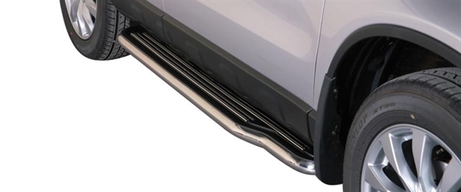 Trinbrædder i rustfri stål - Fås i sort og blank - Lang model fra Mach til Honda CR-V årg. 10-12