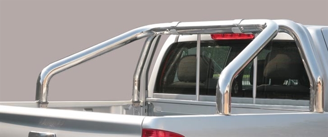 Styrtbøjle/Roll Bar til montering på lad i rustfri stål - Fås i sort og blank til Mazda B2500 Double Cab årg. 03-06