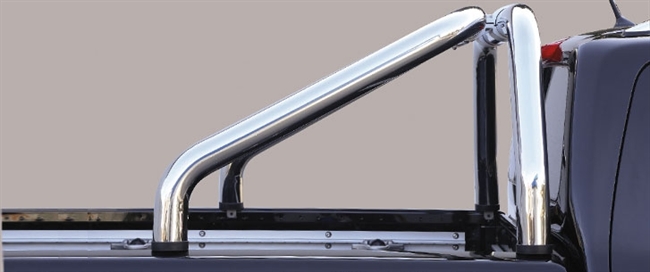 Styrtbøjle/Roll Bar til montering på lad i rustfri stål - Fås i sort og blank til Nissan NP300 årg. 16>