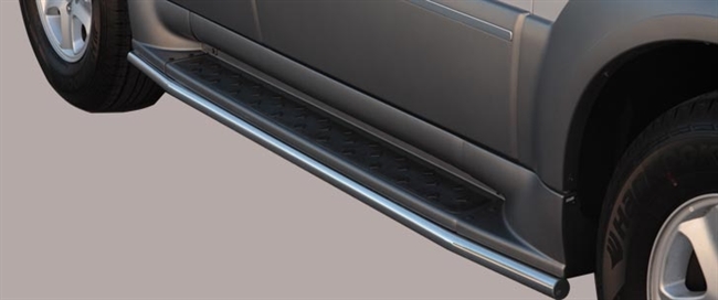 Side bars fra Mach i rustfri stål - Fås i sort og blank til SsangYong Rexton II årg. 06+