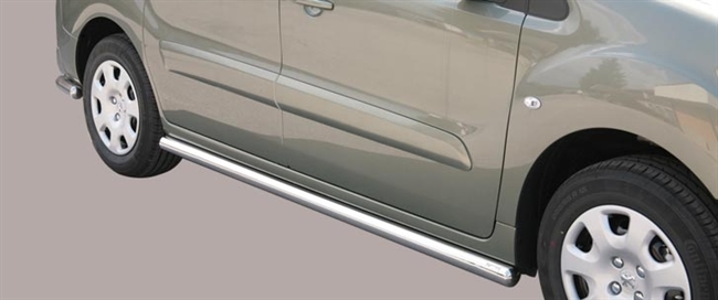 Side bars fra Mach i rustfri stål - Fås i sort og blank til Peugeot Partner årg. 08+
