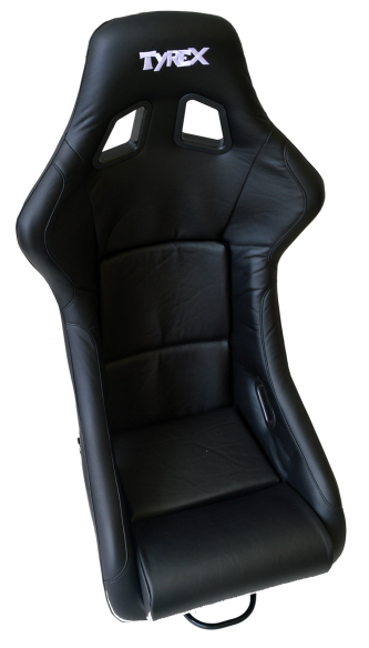 Sæde i skålform Sportssæde fra Tyrex - Sort i imiteret læder 