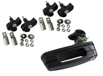 Håndtag bagklappe og sideruder (med centrallås) til Aeroklas "pop-up" hard top 