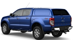 Hardtop fra Aeroklas Commercial u/sideruder med centrallås Lakeret i bilen's farve til Ford Ranger Double Cab Årgang 12-22