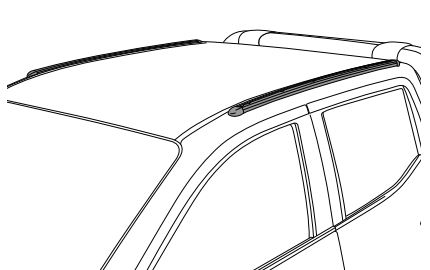 Beslag til montering i tagskinne til Atlas tagbagagebærer/-bøjler fra Ironman4x4 til Nissan Navara NP300 Double Cab årg. 2016+