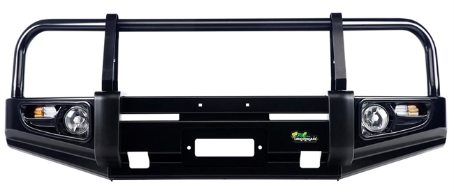 Spilkofanger/Winch Bull Bar m/tågelygter fra Ironman4x4 til Toyota Landcruiser VX100