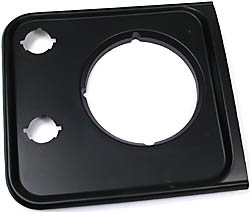 Forlygte panel/indsats i sort plast højre side til Land Rover Defender frem til 1998