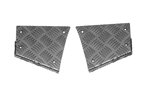 Dørkpaneler - hjørne i sort inkl. monteringskit til Land Rover Defender 90" 