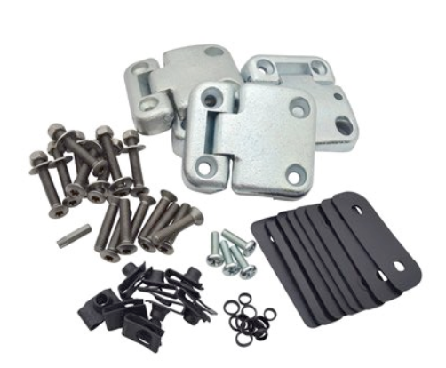 Hængsel kit med rustfri skruer til fordøre Land Rover Defender