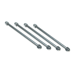 Split til hængslerne inkl. møtrikker på ventilationsklap på torpedo i rustfri stål på Land Rover Defender