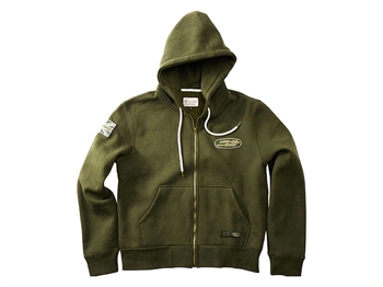 Hoody Fleece lynlås Bronze Green fra Land Rover