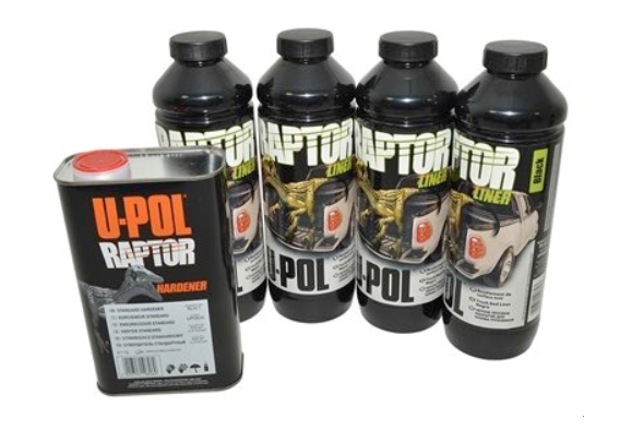Raptor maling 4 liter kit sort 