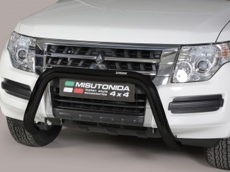 Frontbøjle (Super Bar) EU godkendt - Sort i rustfri stål til Mitsubishi Pajero årg. 15+