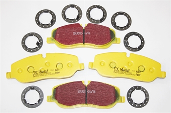 Bremseklodser front - Yellow Stuff High Performance til Land Rover Discovery 3 & 4 Årgang 2005-2016, Range Rover Sport Årgang 2005-2009 og Range Rover Årgang 2002-2009