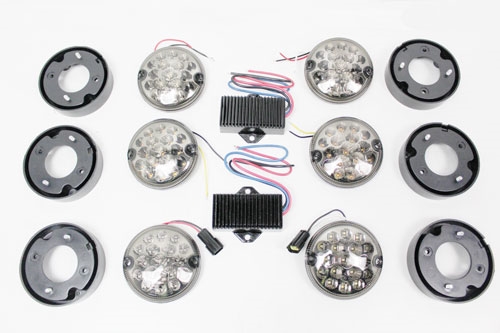 Lygtekit LED "Smoked" glas til Land Rover Defender 
