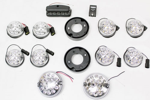 Lygtekit LED klar glas til Land Rover Defender 