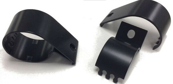 Lazer Rørklemmepar - 76mm, sort