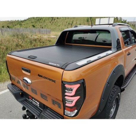 Roll cover Mountain Top - Sort fra RealTruck til Ford Ranger Raptor D/C Årgang 2019+ og Wildtrak Årgang 2011+