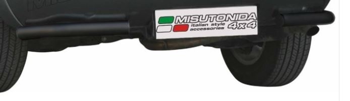 Beskyttelsesbar - Hjørne til bagkofanger i rustfri stål - Sort til Daihatsu Terios MK1/2