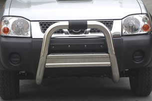A-bar (Big Ramm) i rustfri stål - Fås i sort og blank til Nissan King Cab D22/23