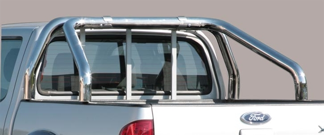 Styrtbøjle/Roll Bar til montering på lad i rustfri stål - Blank til L200 Double Cab årg. 10>