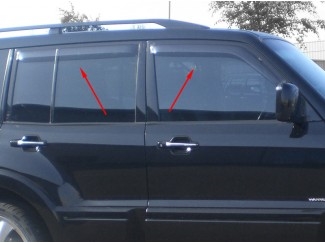 Vindafviser/Wind deflectors sæt Mitsubishi Pajero årg. 00-15