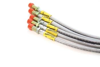 Bremseslange sæt i rustfri stål med armerede teflonslanger til Land Rover Discovery I Årgang 1989-1992