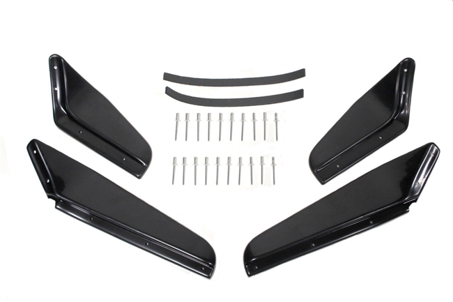 Stænklapper med 4 stk i malbar blank plast til Defender 90