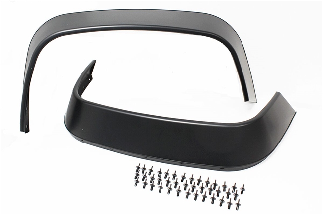 Skærmkantsæt - Forreste i plastik + 30 mm bredde til Land Rover Defender