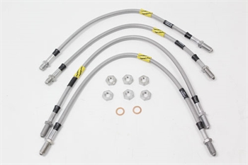 Bremseslange sæt i rustfri stål til Land Rover Defender alle modeller Årg.1999-2014