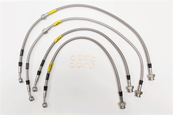 Bremseslange sæt i rustfri stål med armerede teflonslanger til Land Rover Discovery II Årgang 1998-2004