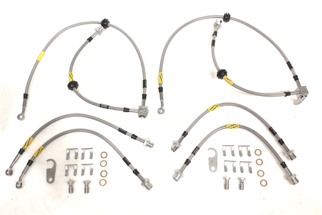 Bremseslange Kit 2" i rustfrit stål - Ekstra lange +2" til Land Rover Discovery 3                                         