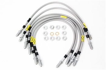 Bremseslange sæt i rustfri stål med armerede teflonslanger til Range Rover Classic Årgang 1990-1992
