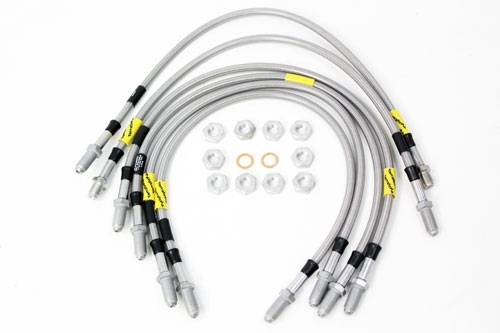 Bremseslange sæt i rustfri stål med armerede teflonslanger til Range Rover Classic Årgang 1990-1992