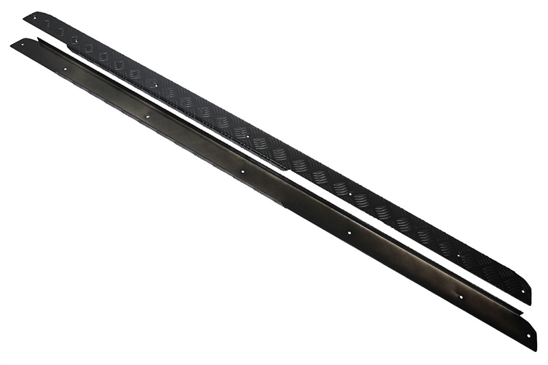 Beskyttelsesplade i alu til siderne på Land Rover Defender 110 frem til Årgang 1983-2016