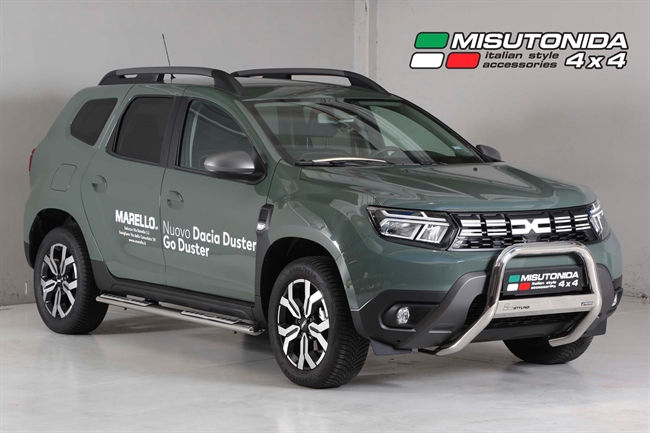 Side bars trin fra Mach i rustfri stål - Blank til Dacia Duster årg. 18-23