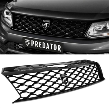 Frontgitter - Grill facelift - Blank sort fra Predator til VW Amarok Årgang 2017-2020
